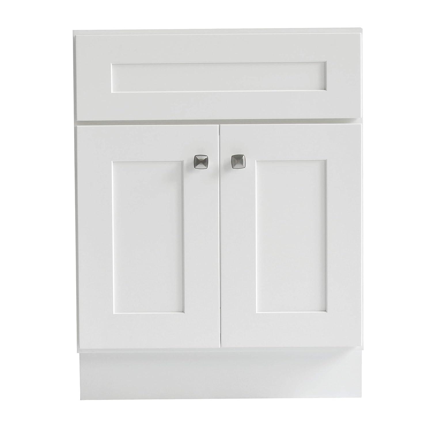 Design House Brookings 24 Inch Bathroom Vanity, Ready to Assemble, Solid Wood, Sherwin Williams – Design House, 587063