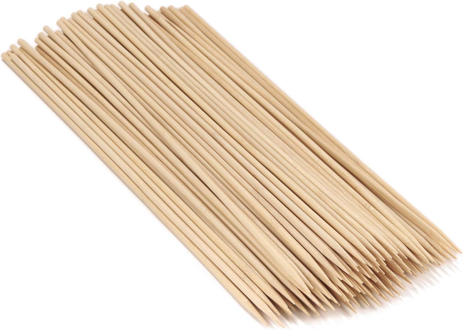 BambooMN 5mm Sharp-Point Multipurpose Food Bamboo Skewers - 21" (53cm) - 100 Pieces