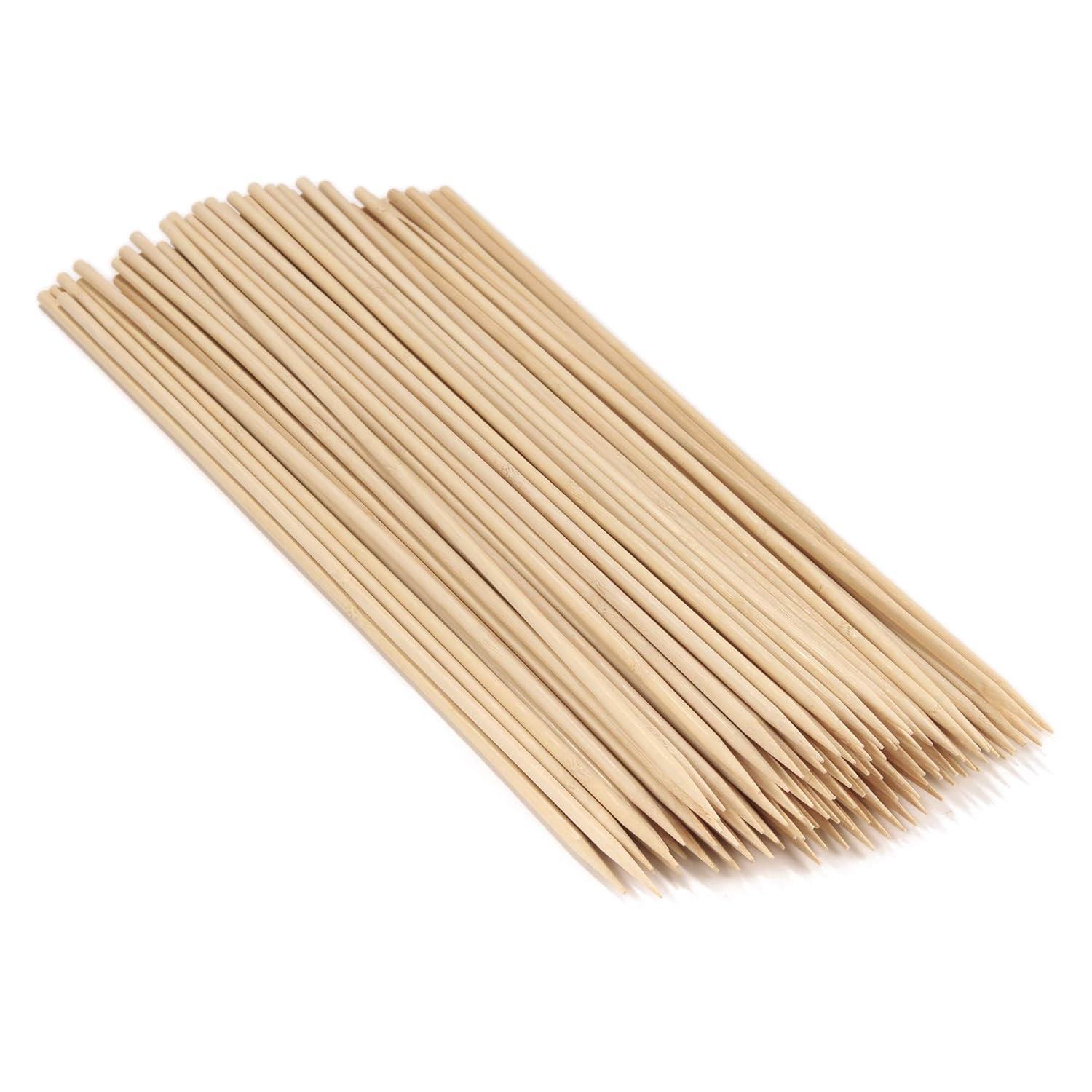 BambooMN 5mm Sharp-Point Multipurpose Food Bamboo Skewers - 21" (53cm) - 100 Pieces