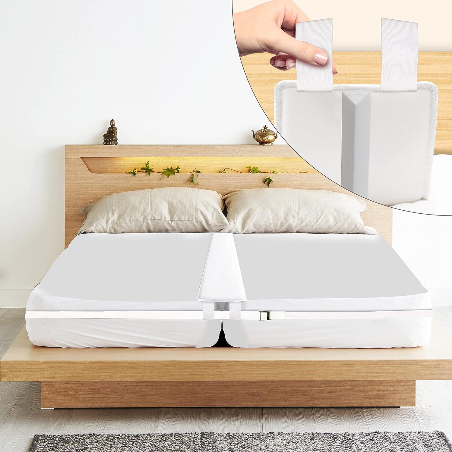 Flybold Bed Bridge Twin to King Bed Converter Kit - Bed Gap Filler for Split King Adjustable Beds - Twin Bed Connector to Make a King - 9" Wide Mattress Wedge Connector
