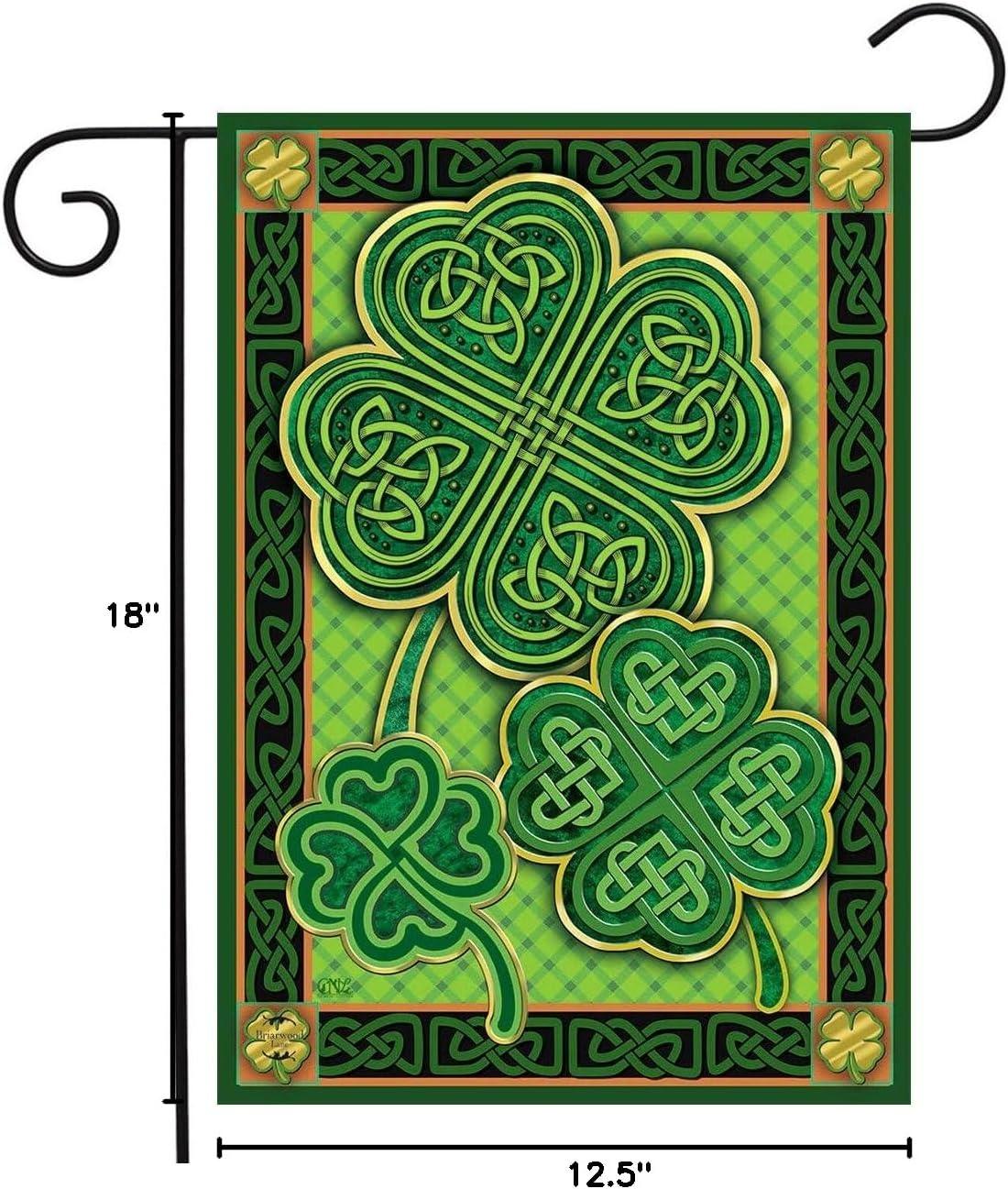 Briarwood Lane Celtic Shamrocks St. Patrick's Day Garden Flag Iri