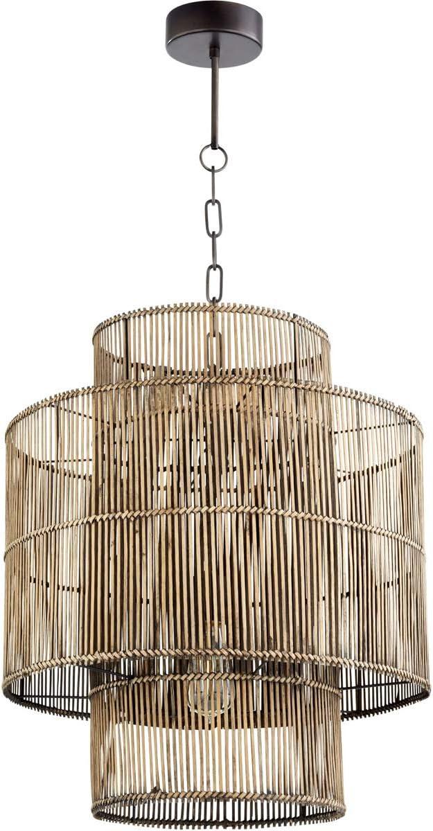 Cyan Design 10273 1 Light 19" Wide Led Rattan Chandelier - Rattan