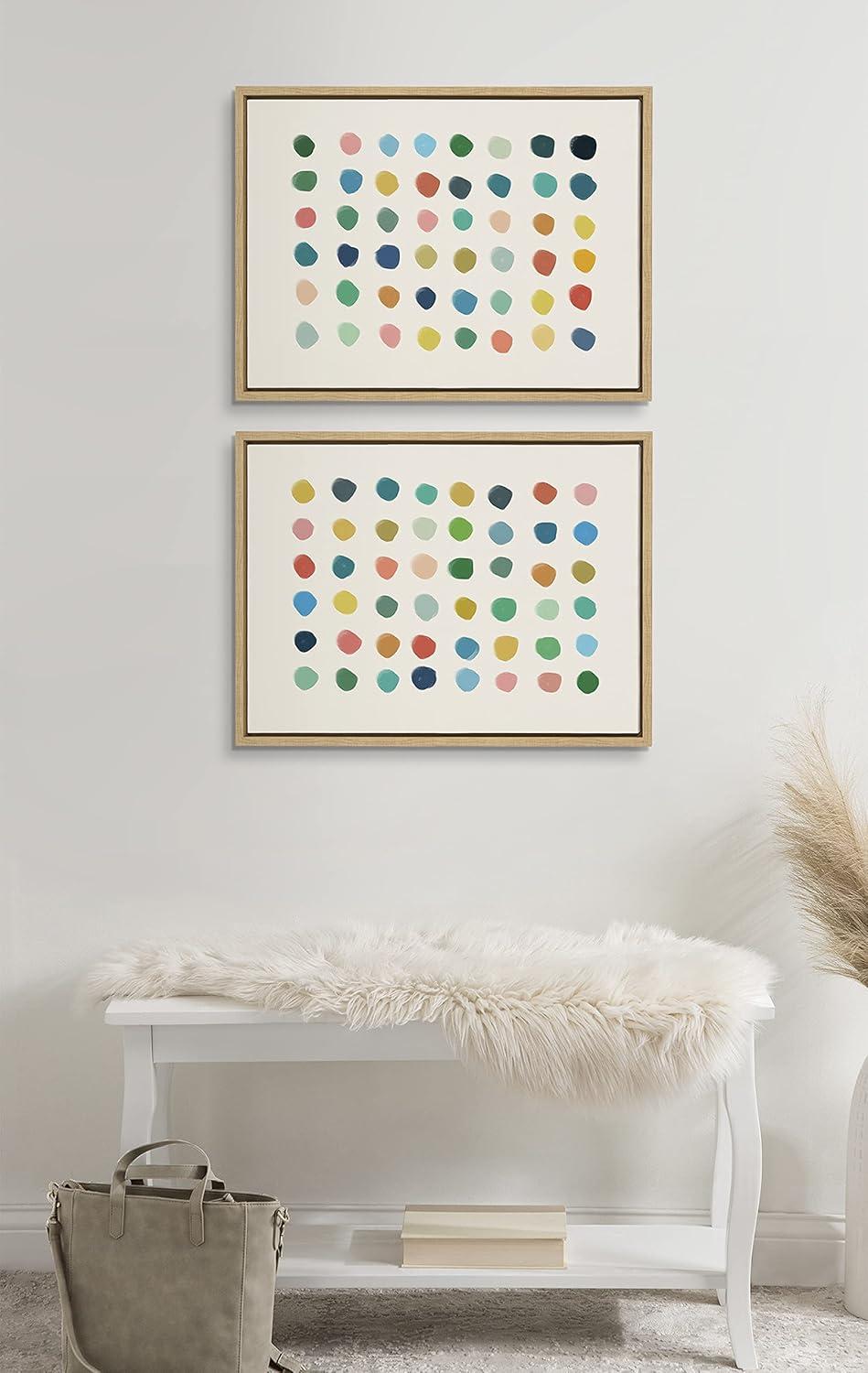 Kate & Laurel All Things Decor (Set of 2) Sylvie Meditation 1 and 2 Framed Canvas Wall Arts by Kelly Knaga Natural