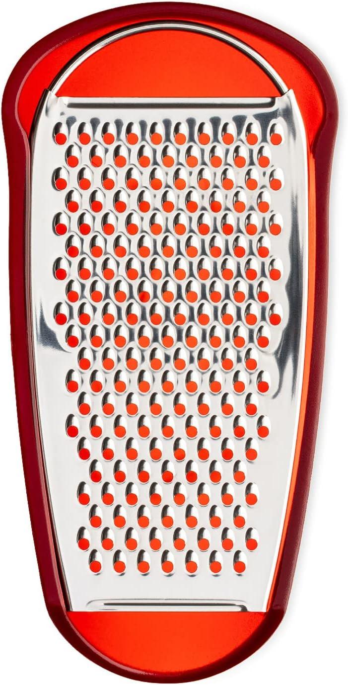 Alessi Parmenide Red Cheese Grater with Integrated Container