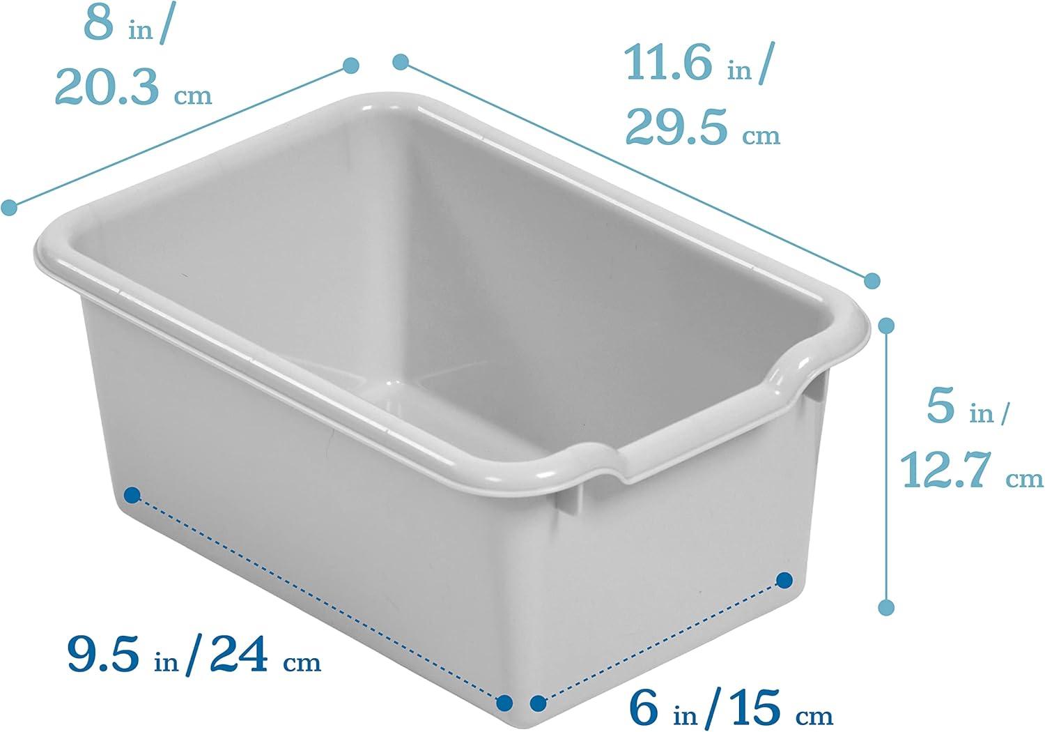 ECR4Kids ECR4Kids Scoop Front Storage Bin, Multipurpose Organization, 5-Piece (Set of 5)