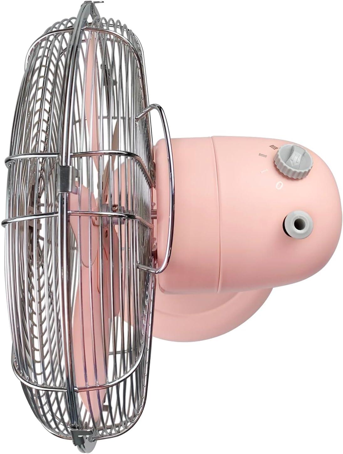Good Housekeeping Good Housekeeping's All-Metal Retro 3-Speed 12" Oscillating Office Desk Table Fan (Multiple Finishes Available)
