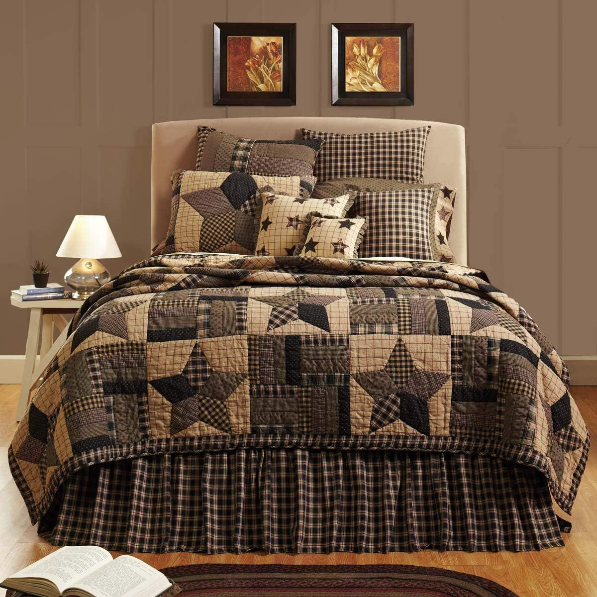 VHC Brands Bingham Farmhouse / Country Cotton Patchwork Quilt