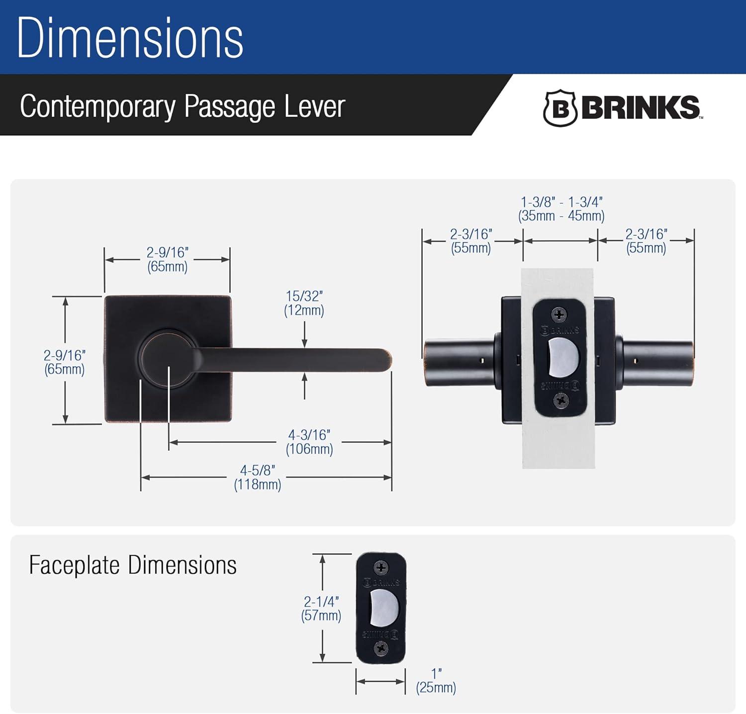 Brinks Mendocino Contemporary Passage Lever