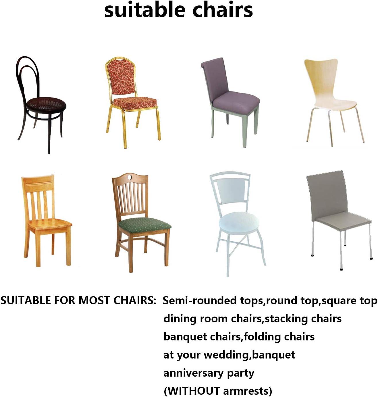 VEVOR Black Stretch Spandex Chair Covers, Set of 50 - Universal Fitted Slipcovers for Folding Chairs - Removable and Washable - Ideal for Weddings, Banquets, Parties, and Celebrations