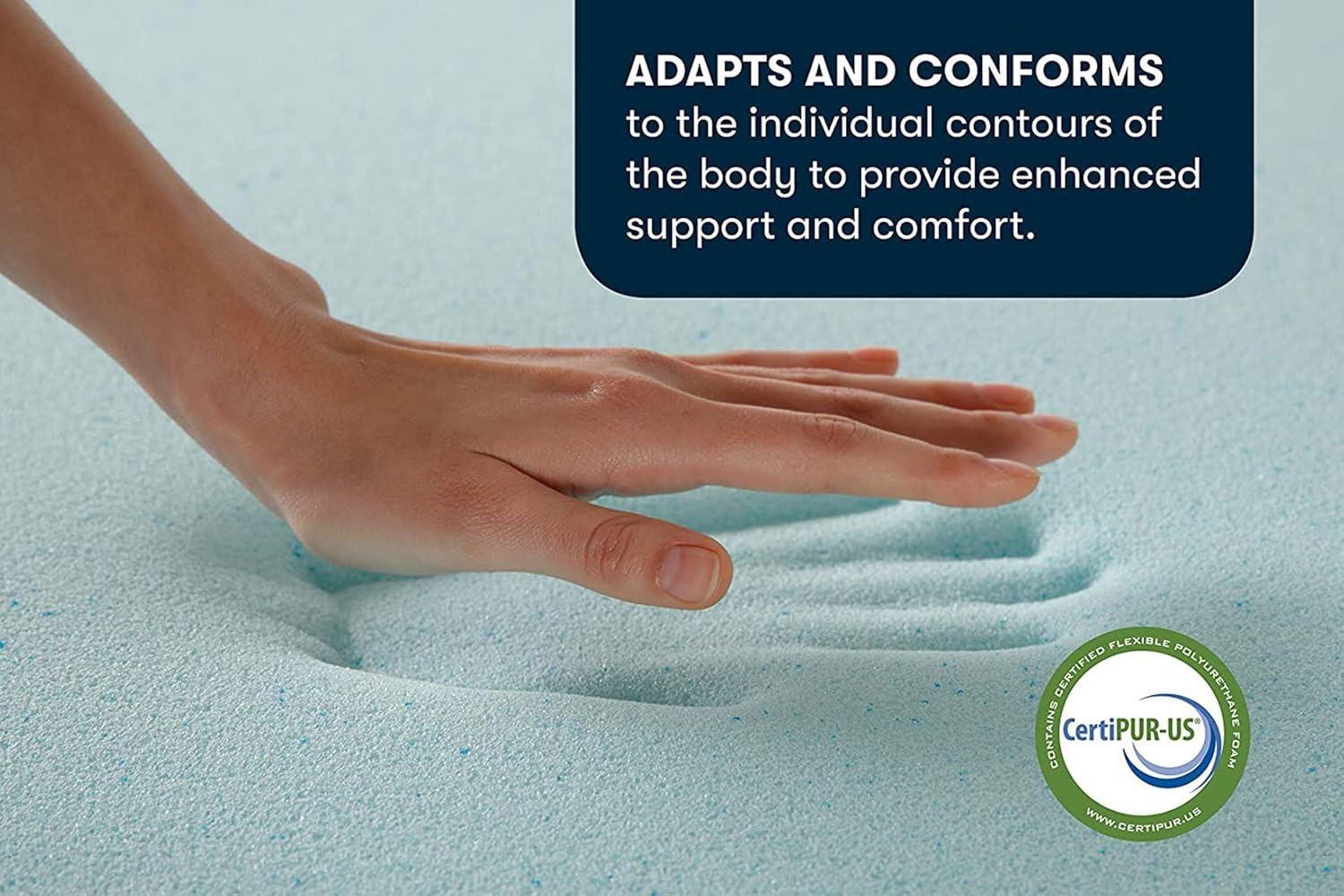 Serta Serta Cooling ThermaGel Memory Foam Mattress Topper, 3 Inch