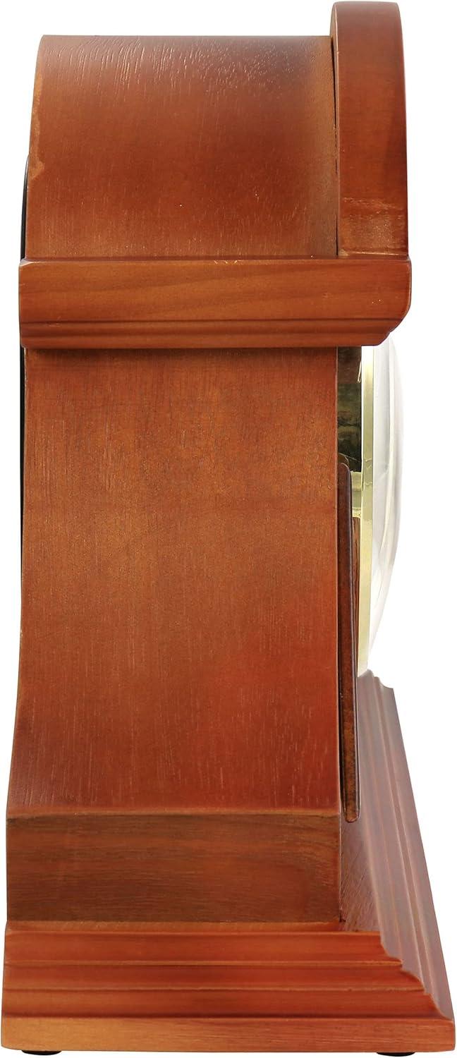 Bedford Clock Collection Mahogany Cherry Mantel Clock with Chimes