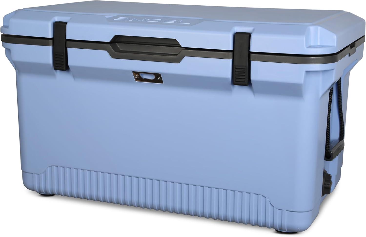 ENGEL 60 Qt UltraLite Cooler With Wire Basket and Divider - Haze Gray