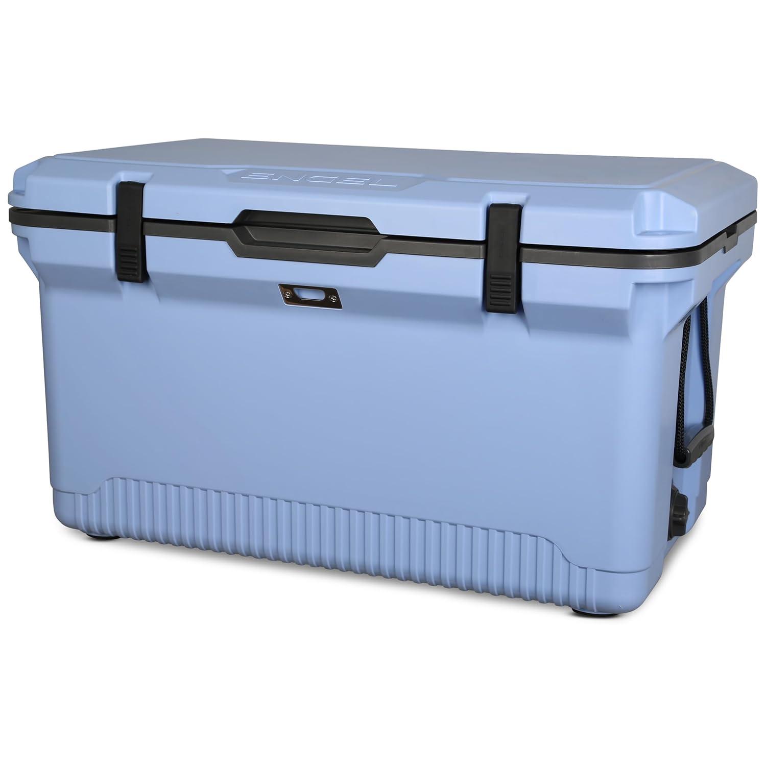 ENGEL 60 Qt UltraLite Cooler With Wire Basket and Divider - Haze Gray