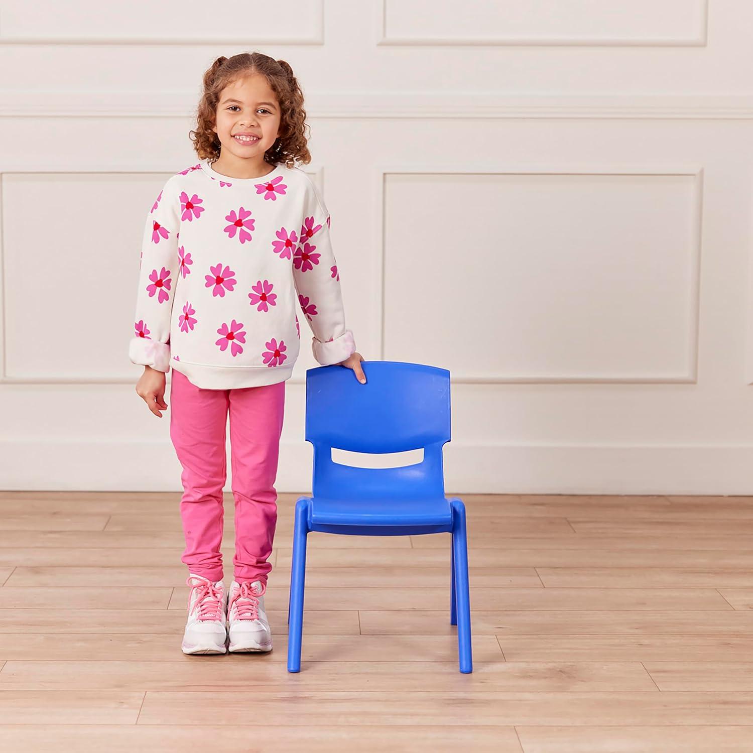 ECR4Kids Plastic School Stack Chair, Classroom Furniture