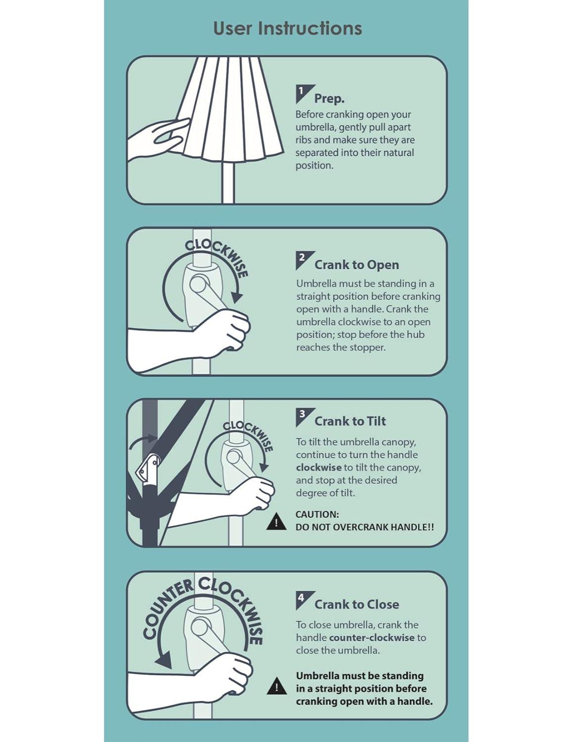 California Umbrella 9' Round Aluminum Outdoor Deck, Pool or Patio Umbrella, Crank Lift, Auto Tilt, Bronze Pole, Antique Beige Olefin