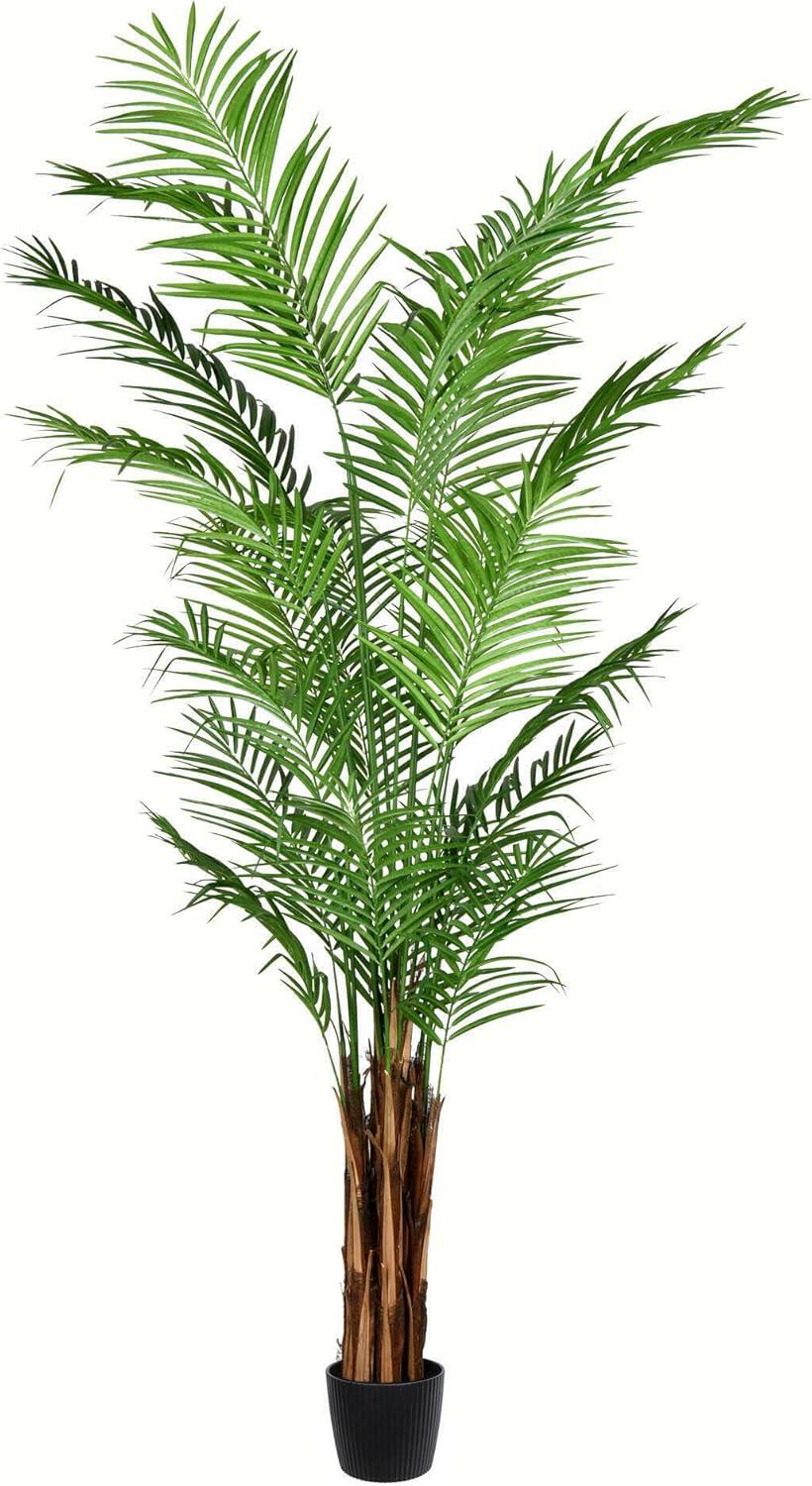 8' Green Artificial Potted Areca Palm Tree