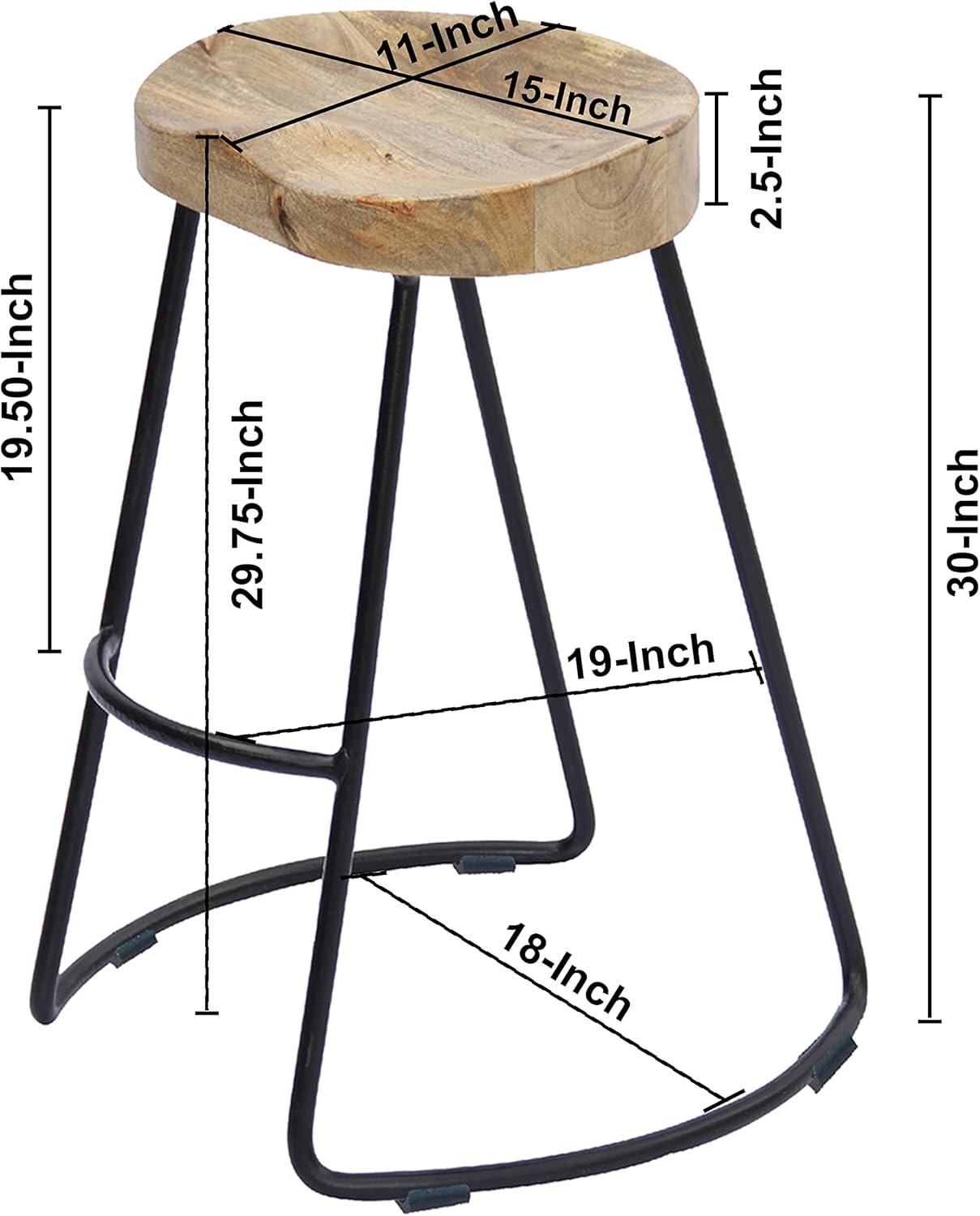 The Urban Port Counter Stool with Metal Frame