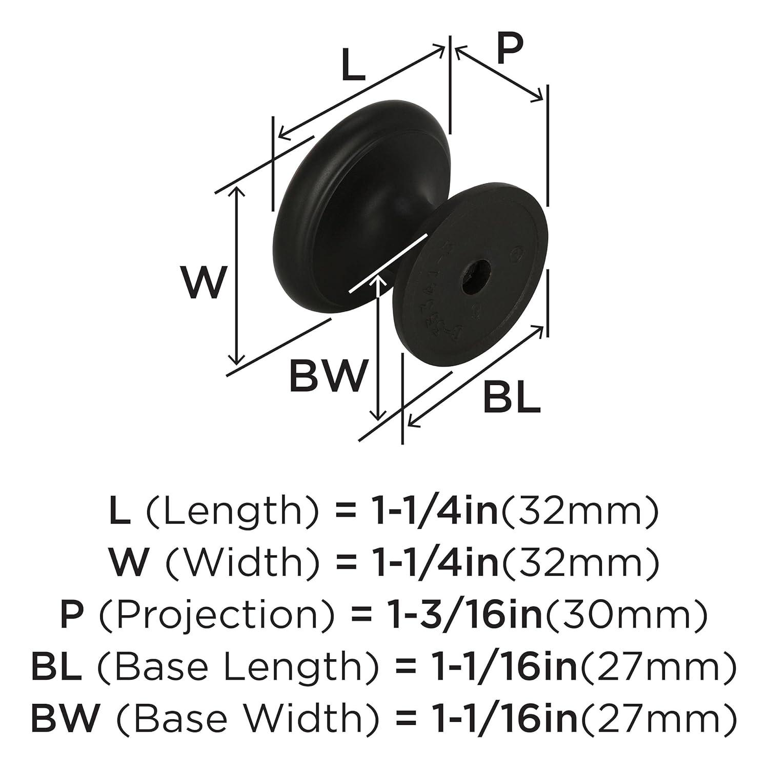 Revitalize 1 1/4" Diameter Mushroom Knob