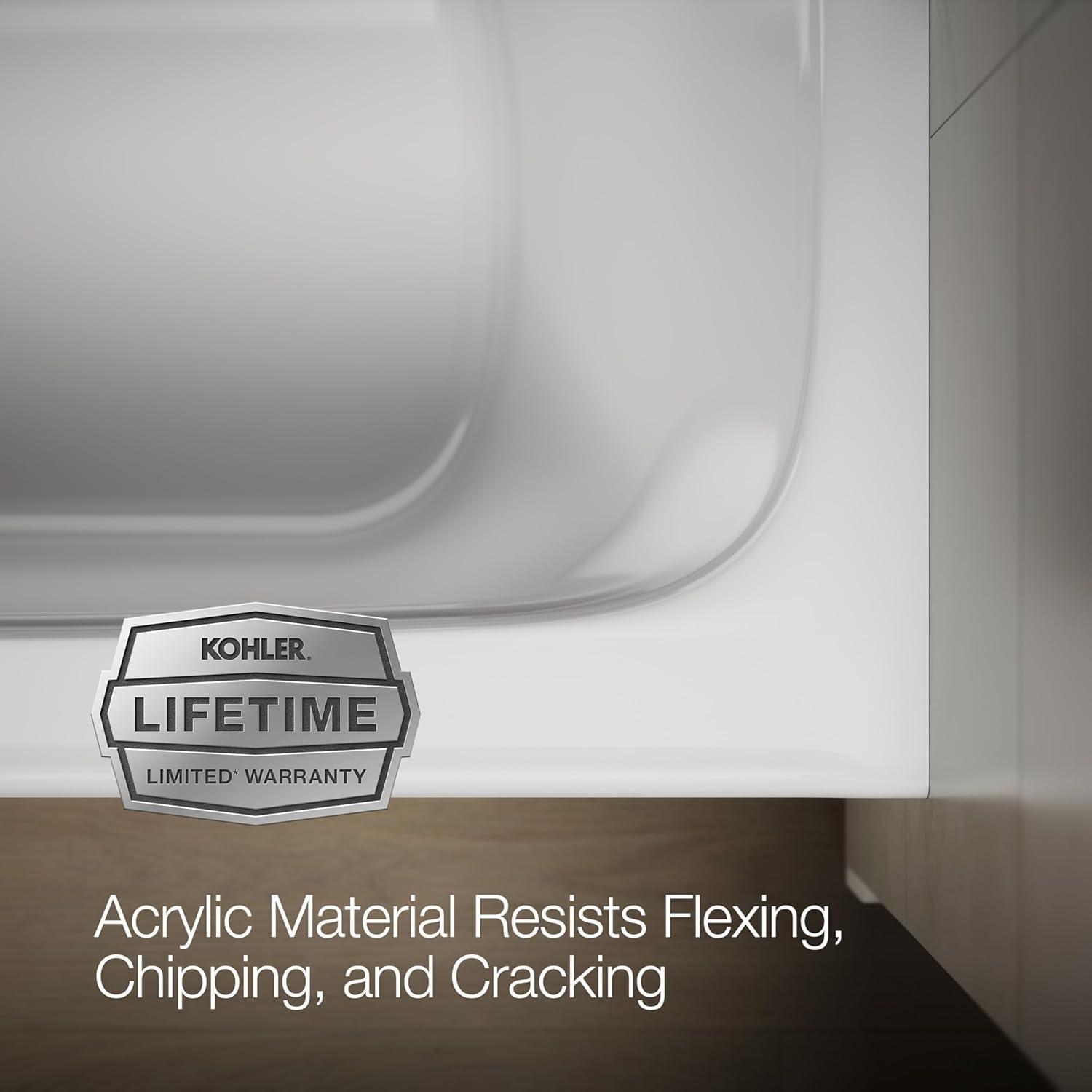 Bancroft® 60" x 32" Alcove Soaking Acrylic Bathtub