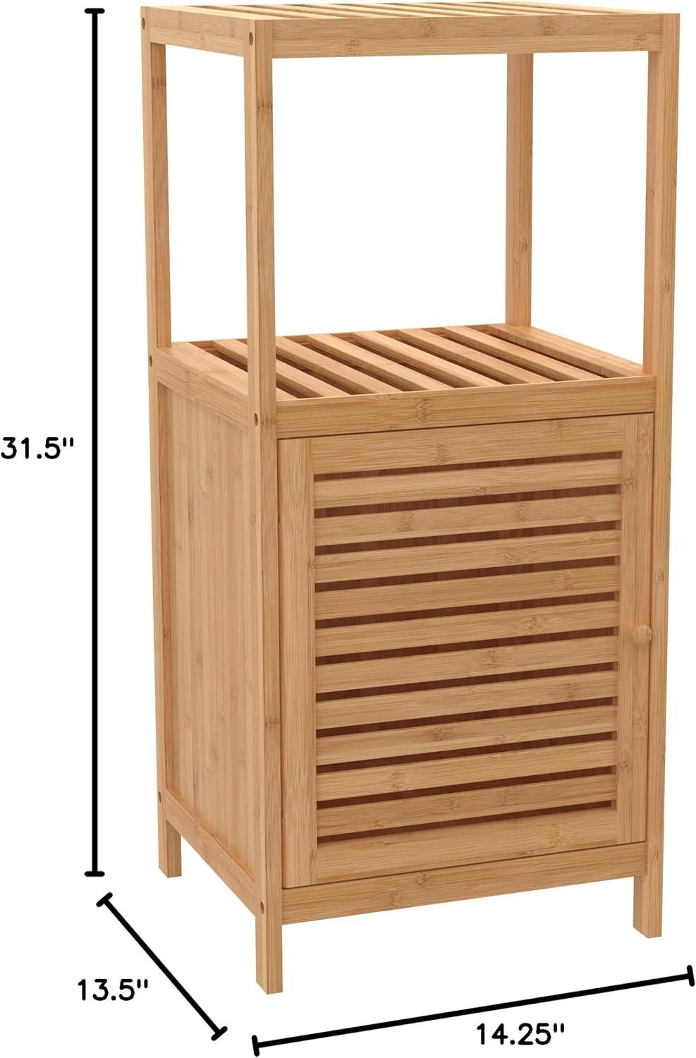 Bamboo 1-Door Storage Cabinet