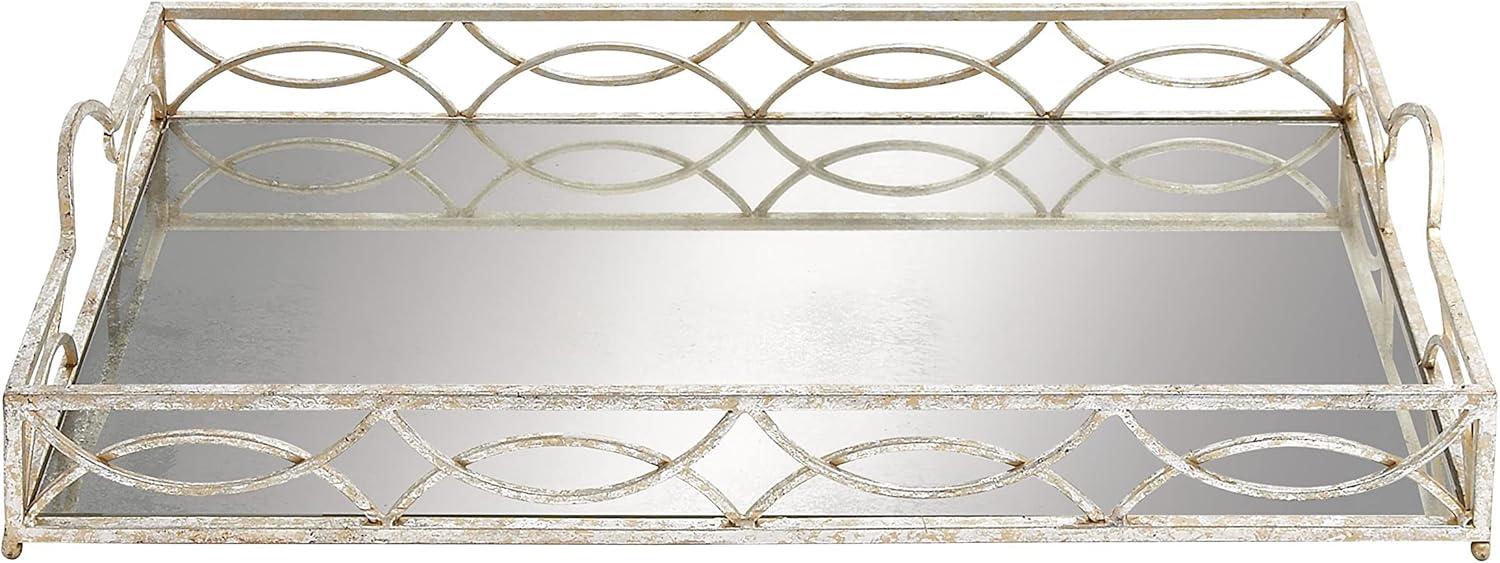 Modern Reflections Rustic Iron Tray (25") - Olivia & May