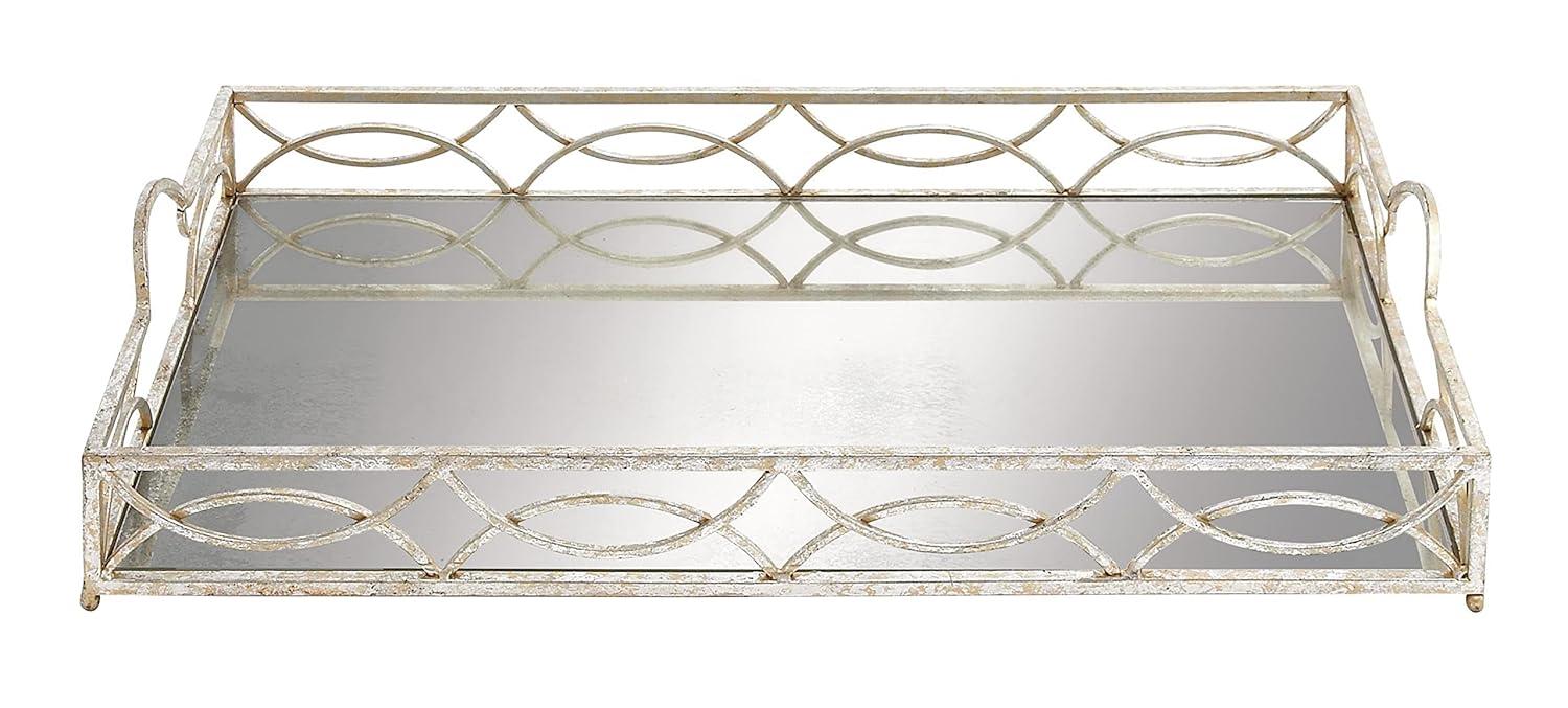 Modern Reflections Rustic Iron Tray (25") - Olivia & May