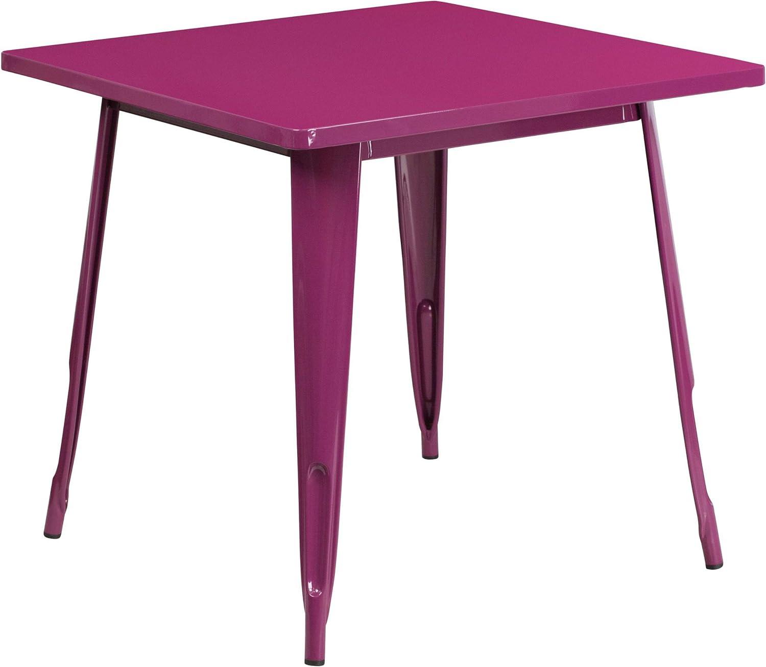 Flash Furniture Commercial Grade 31.5" Square Metal Indoor-Outdoor Table