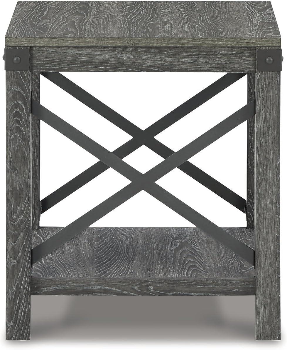 Signature Design by Ashley Casual Freedan End Table, Grayish Brown