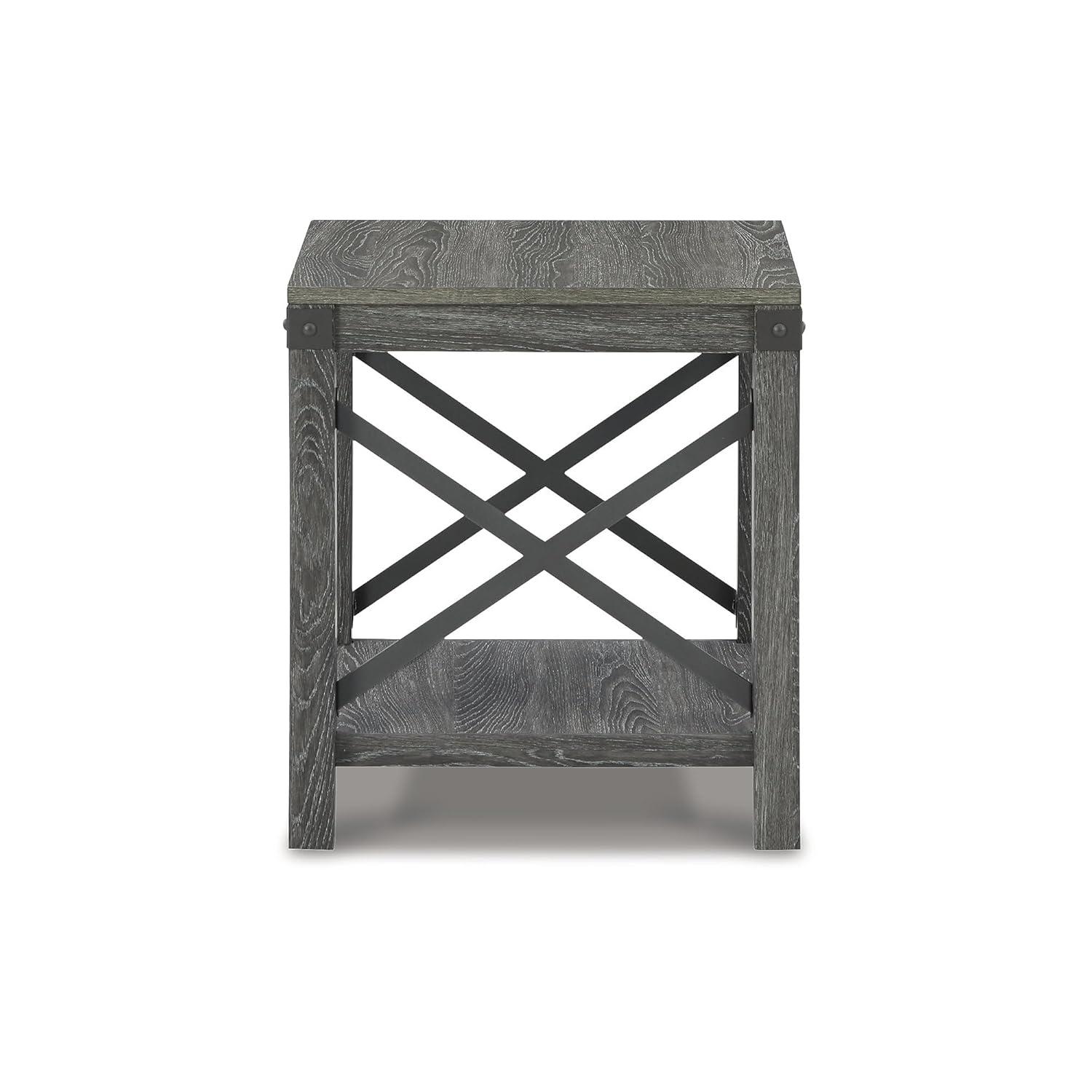 Signature Design by Ashley Casual Freedan End Table, Grayish Brown