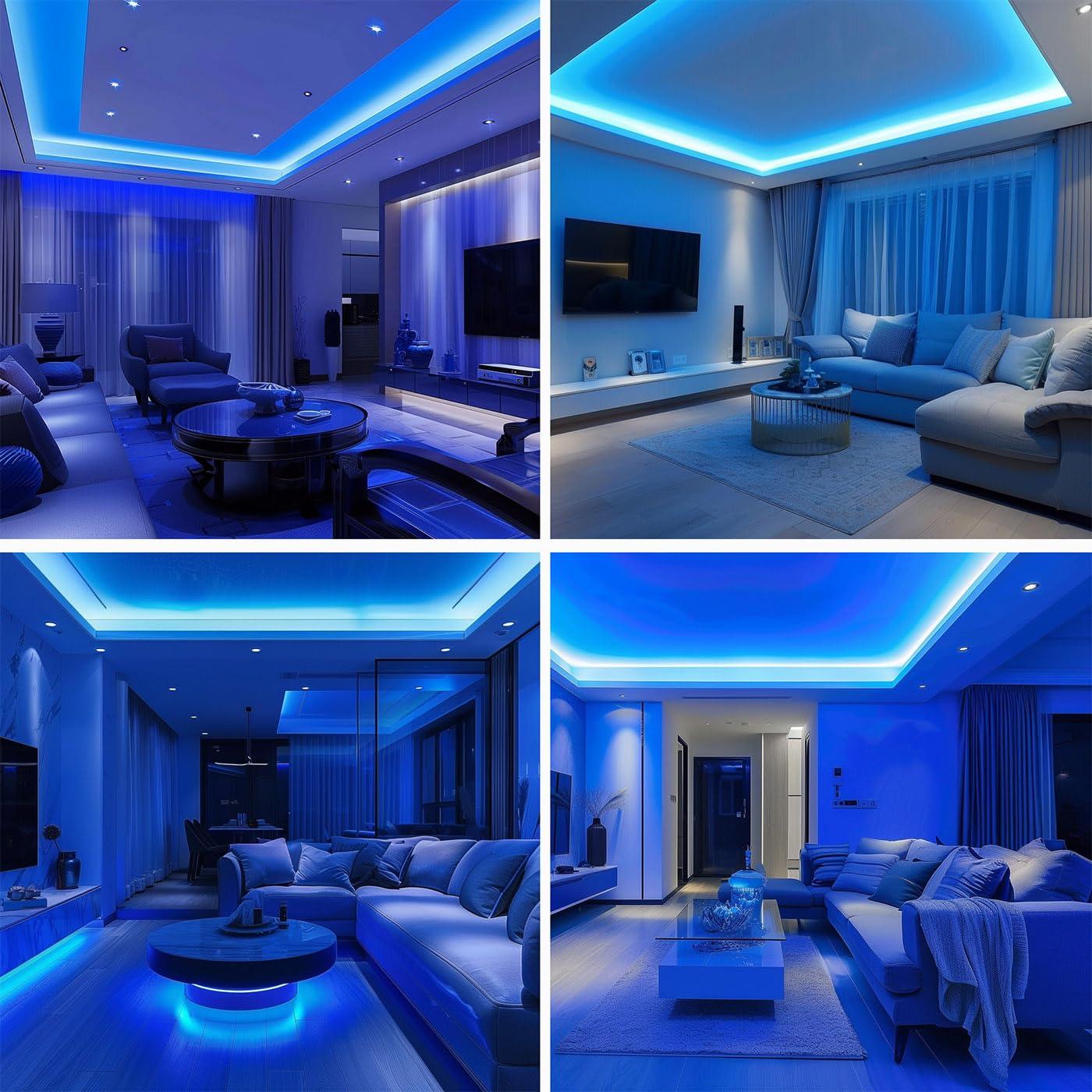 12V COB LED Strip Light Daylight White 5000K Waterproof IP65 480LEDs/M Super Bright 4000Lm CRI>90 16.4ft/5M Dotless High Density Cuttable Flexible for Cabinet Home DIY Lighting Projects