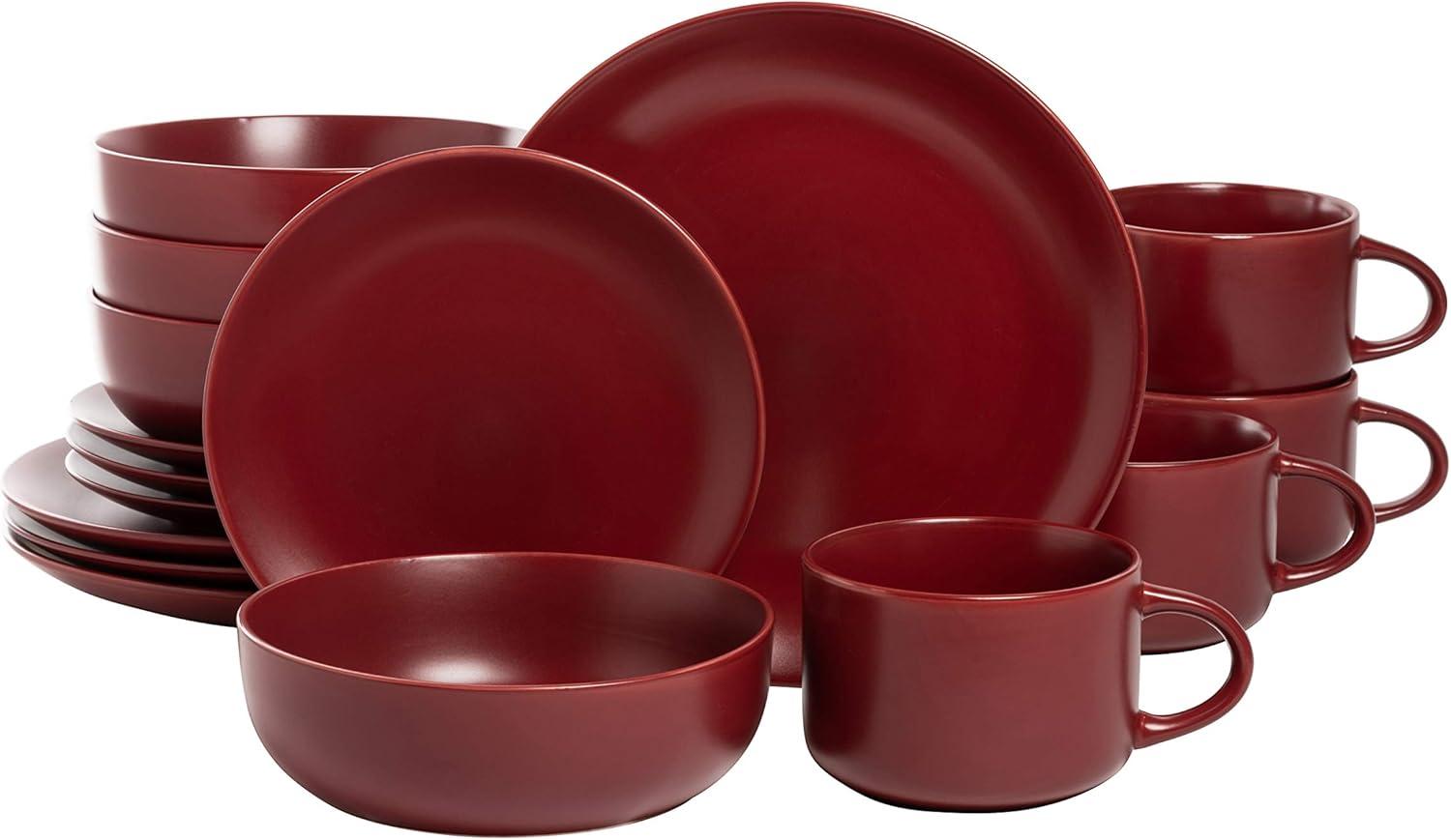 Wazee Matte 16 Piece Dinnerware Set, Service for 4
