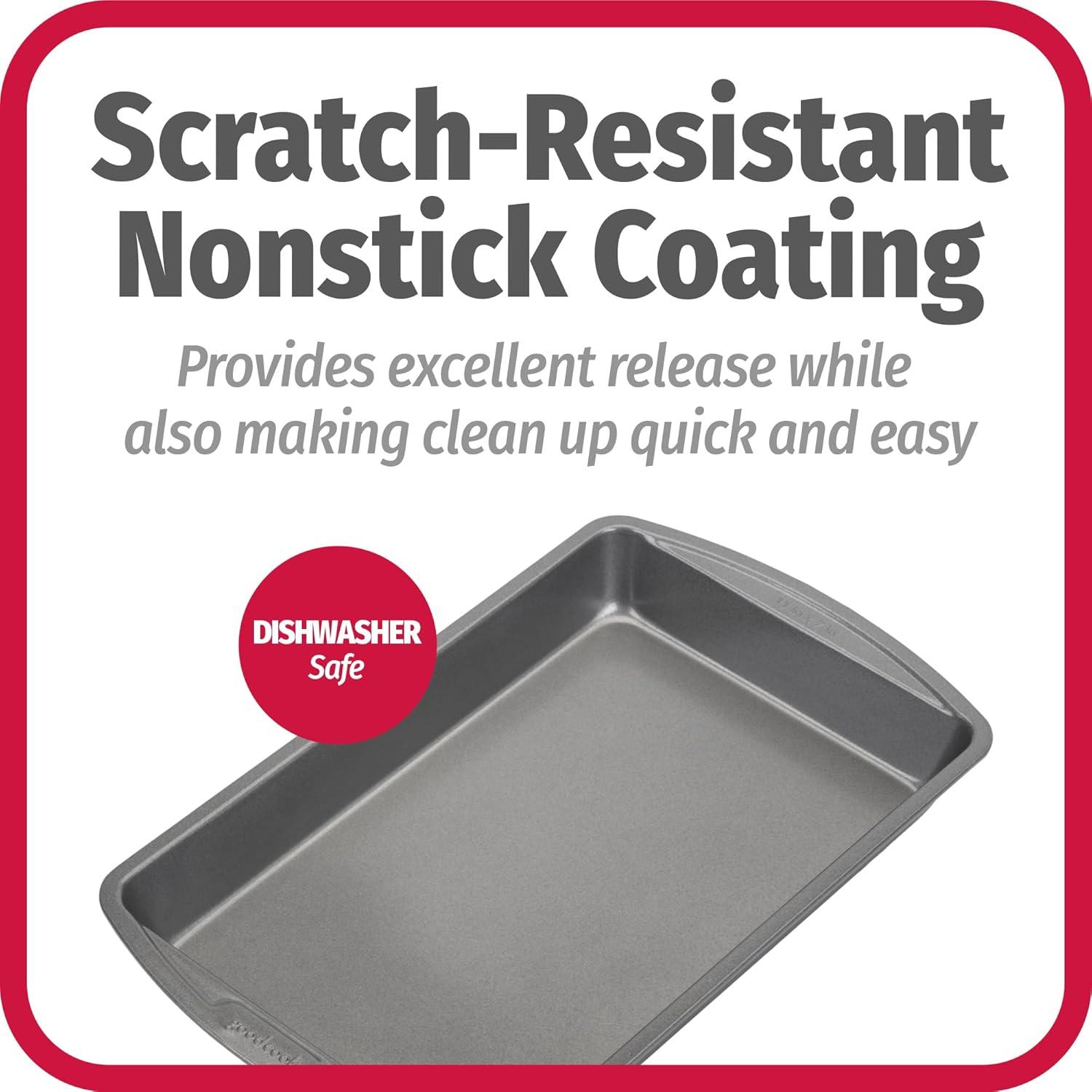 Goodcook Everyday Nonstick Steel Oblong Pan, 7" x 11", Gray