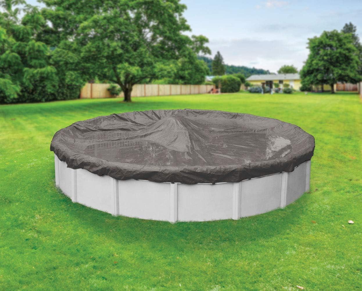 24' Round Gray Polyethylene Winter Pool Cover