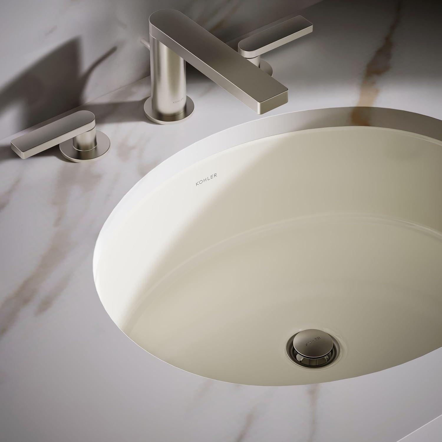 Verticyl Ceramic Oval Undermount Bathroom Sink with Overflow