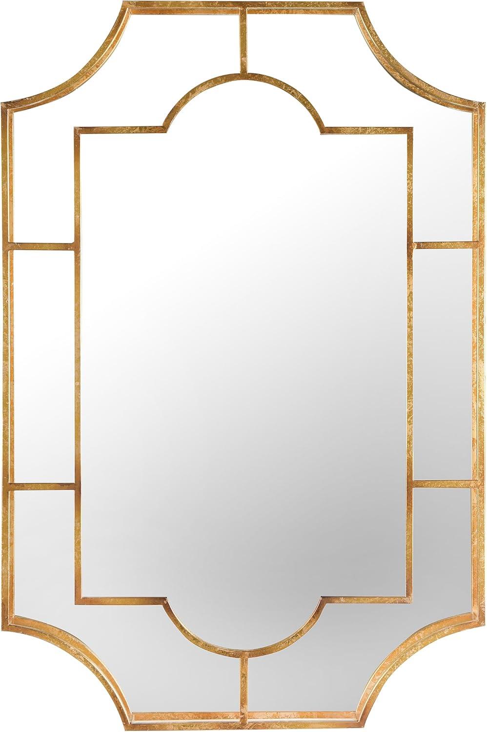 Storied Home Vintage Metal Framed Wall Mirror