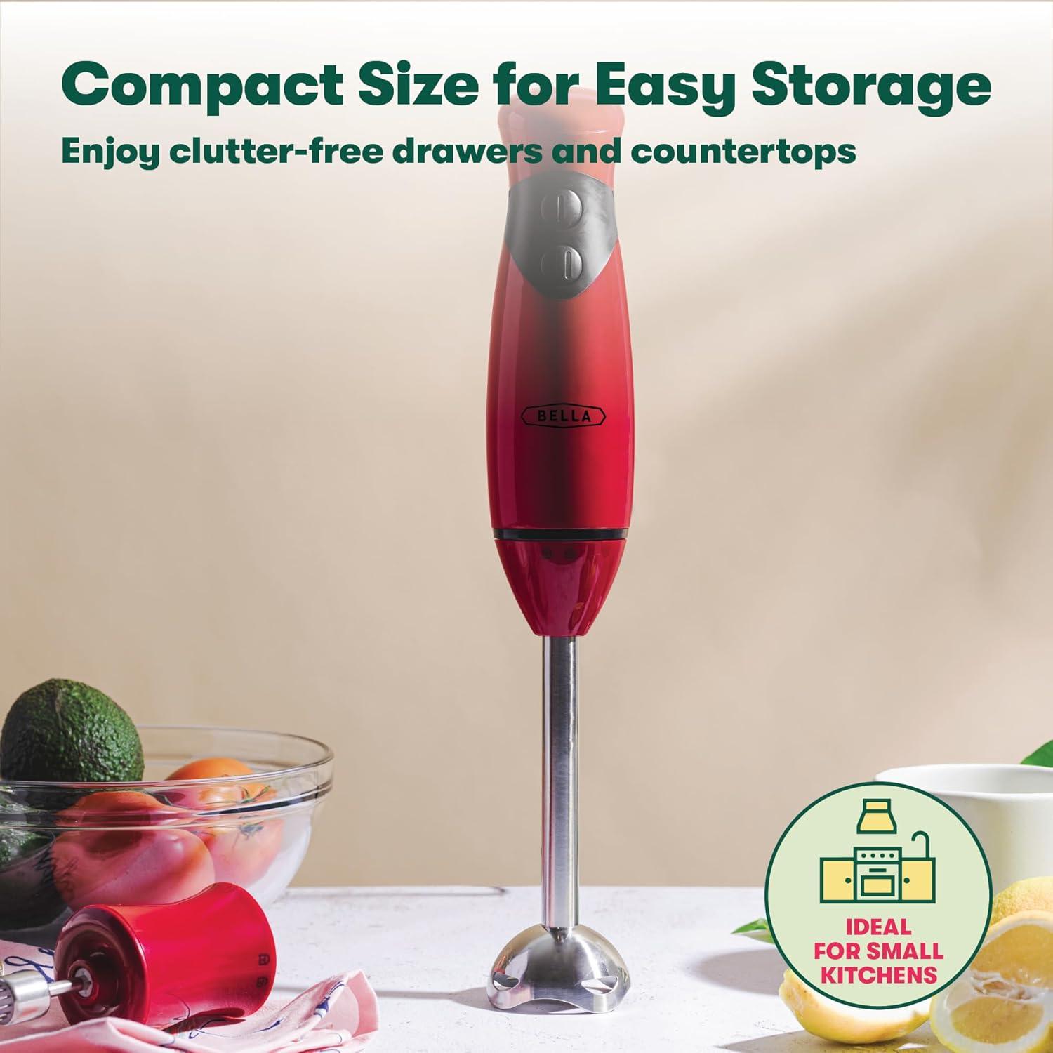 Bella Immersion Blender, Red