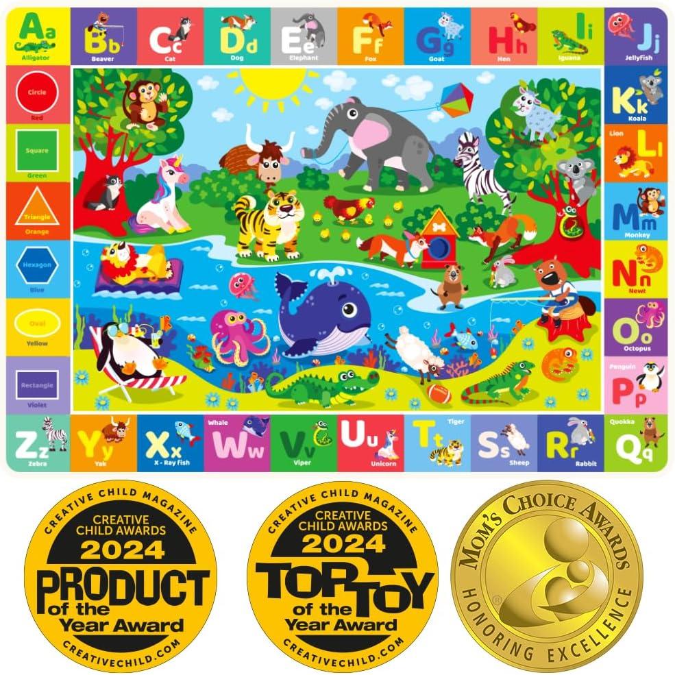 Colorful ABC Animal Educational Play Mat for Babies and Toddlers