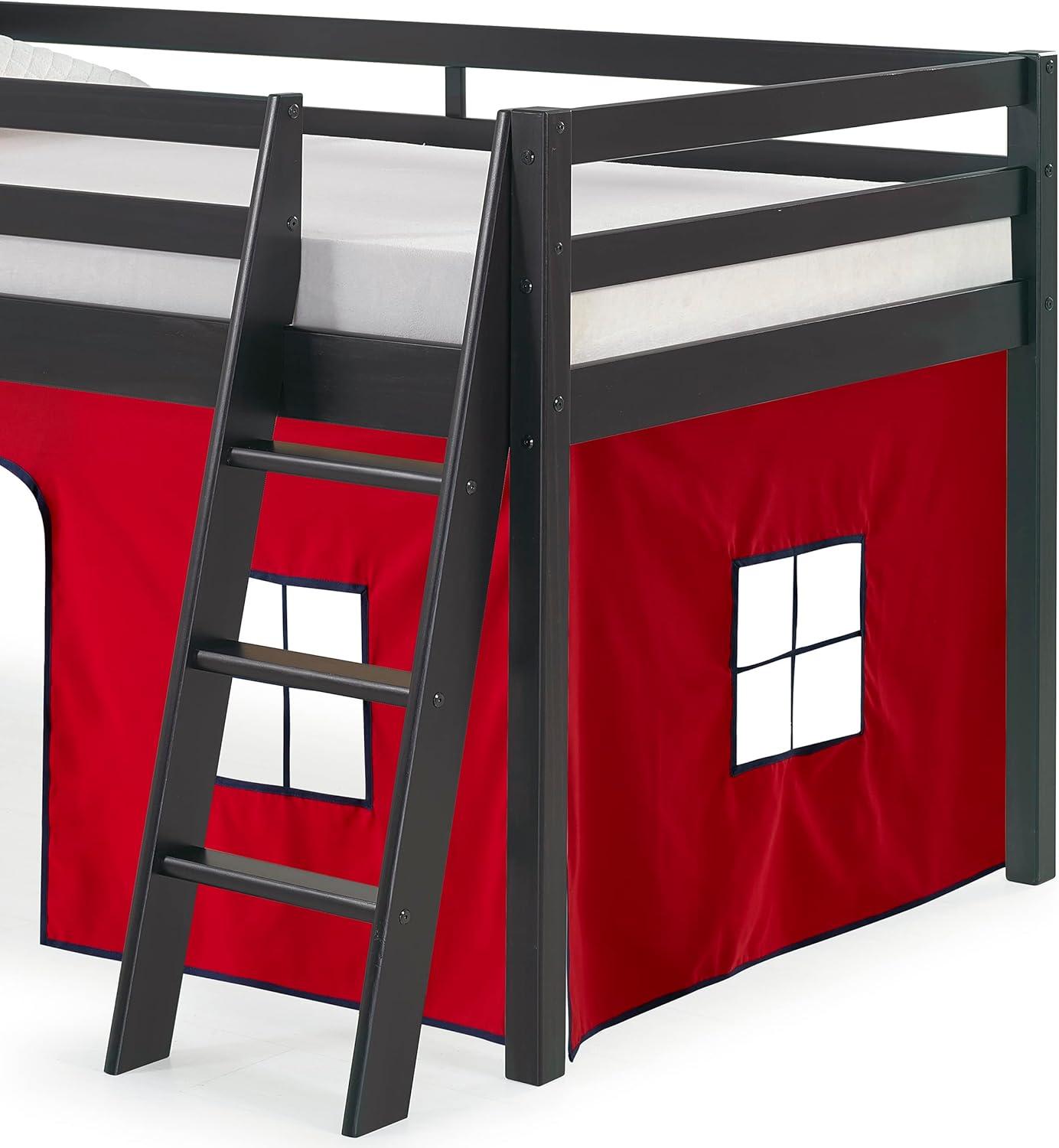 Alaterre Roxy Junior Loft - Espresso with Red and Blue Bottom Tent