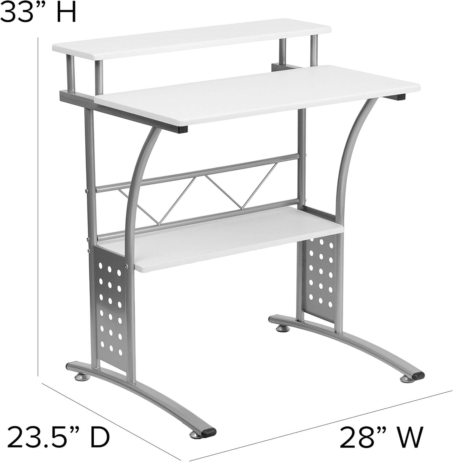 Flash Furniture Clifton White Computer Desk