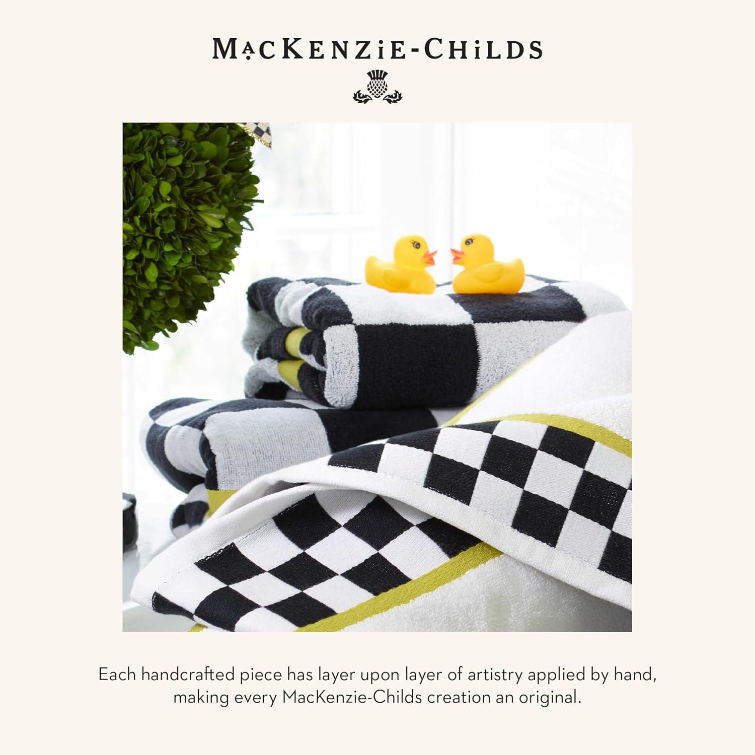 MacKenzie-Childs Sterling Check® Toilet Tissue Storage