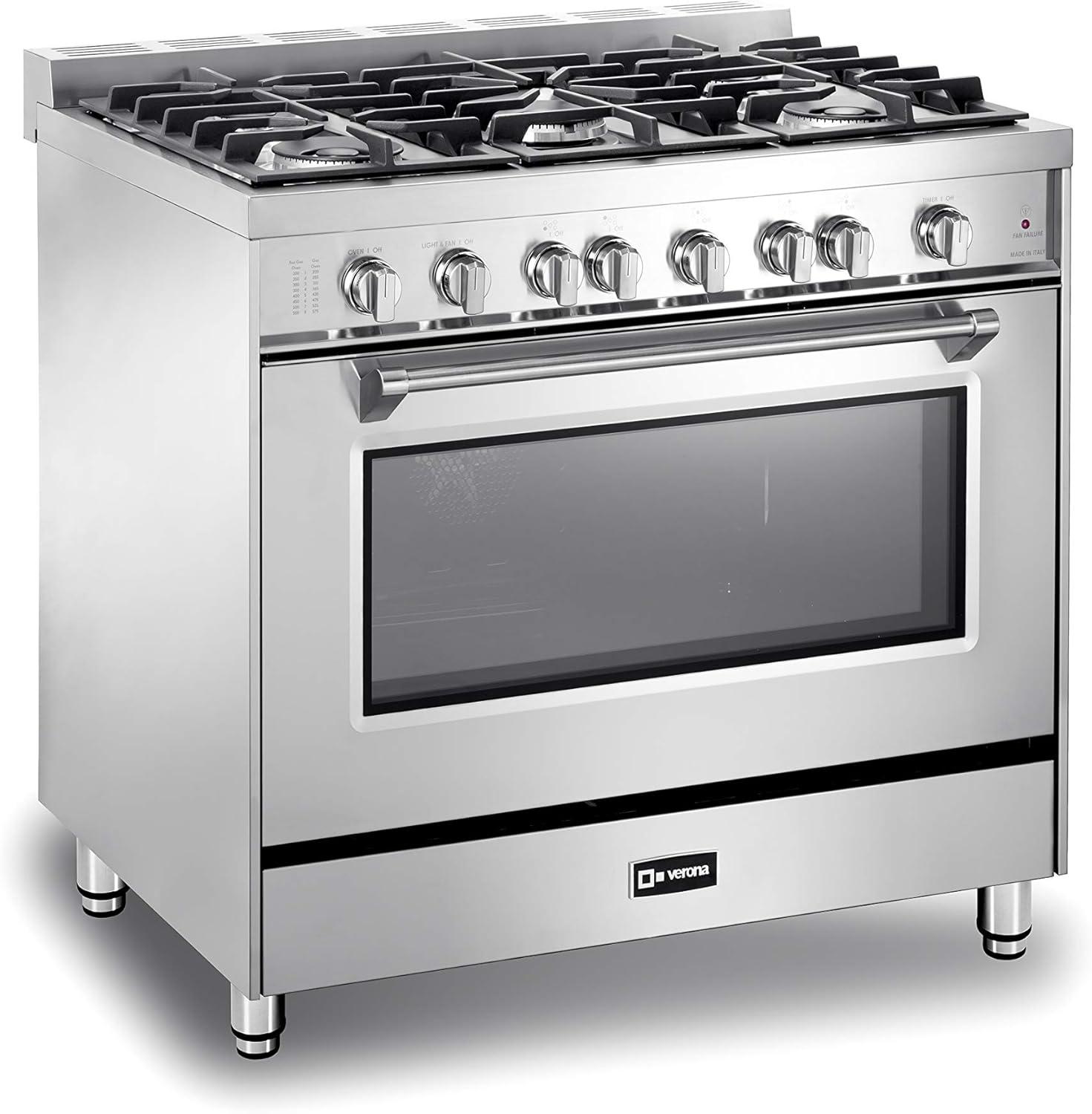 VERONA VDFSGG365SS  PROFESSIONAL GAS RANGE Red