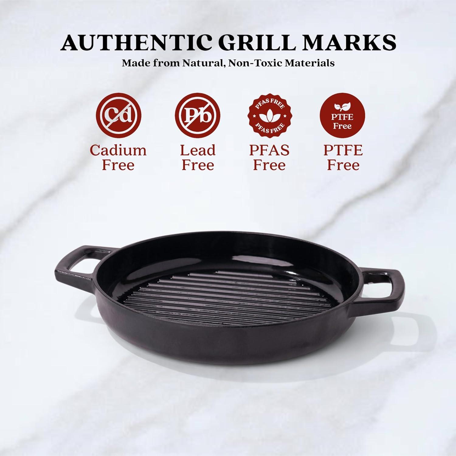 Alva Alva Nori 11" Premium Enameled Cast Iron Grill Pan