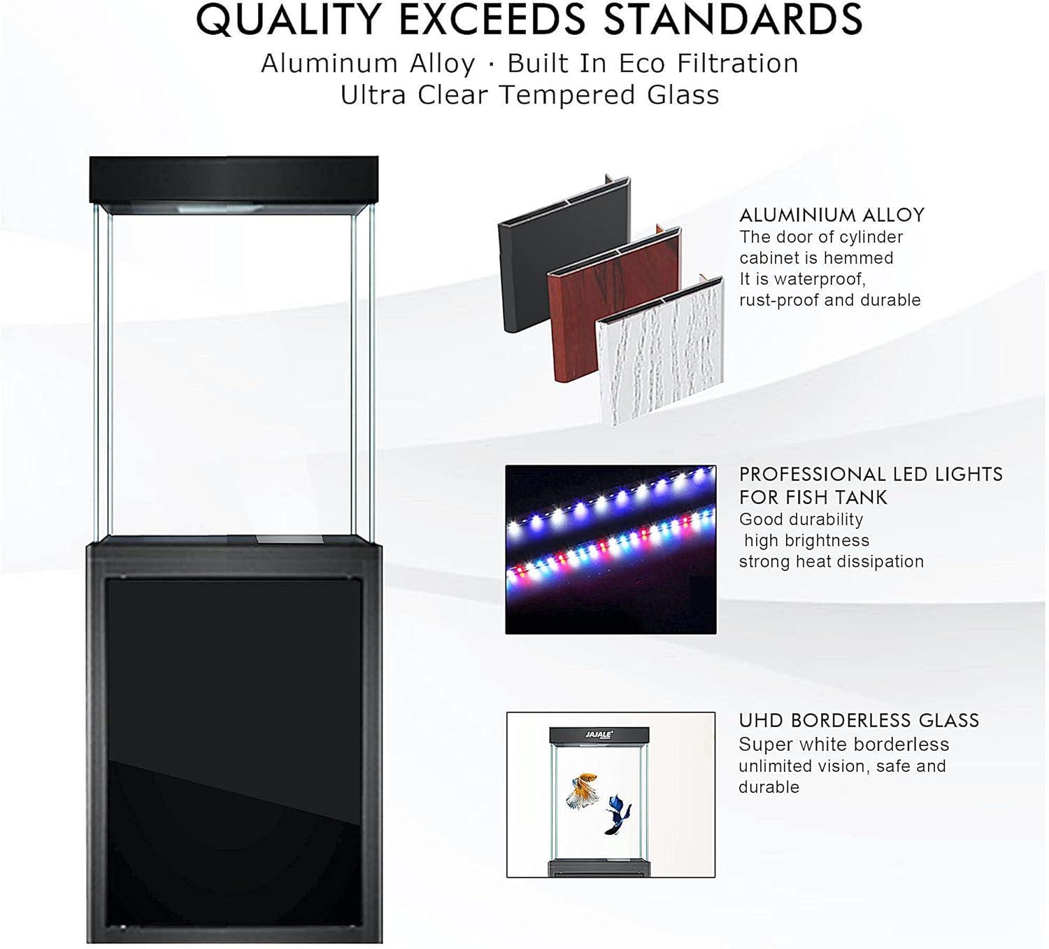 Aqua Dream 40 Gallon Tempered Glass All-in-one Aquarium Black