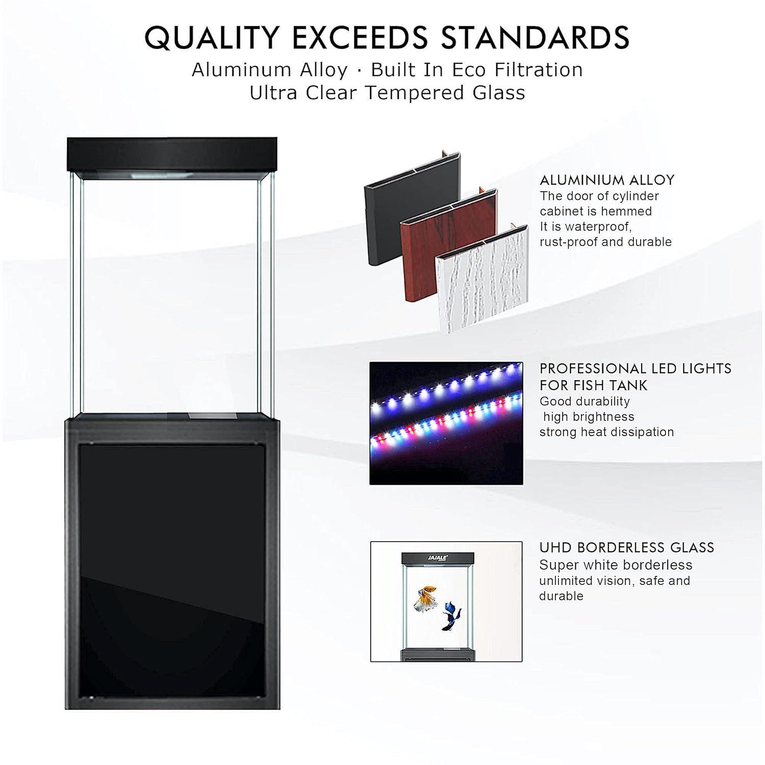 Aqua Dream 40 Gallon Tempered Glass All-in-one Aquarium Black
