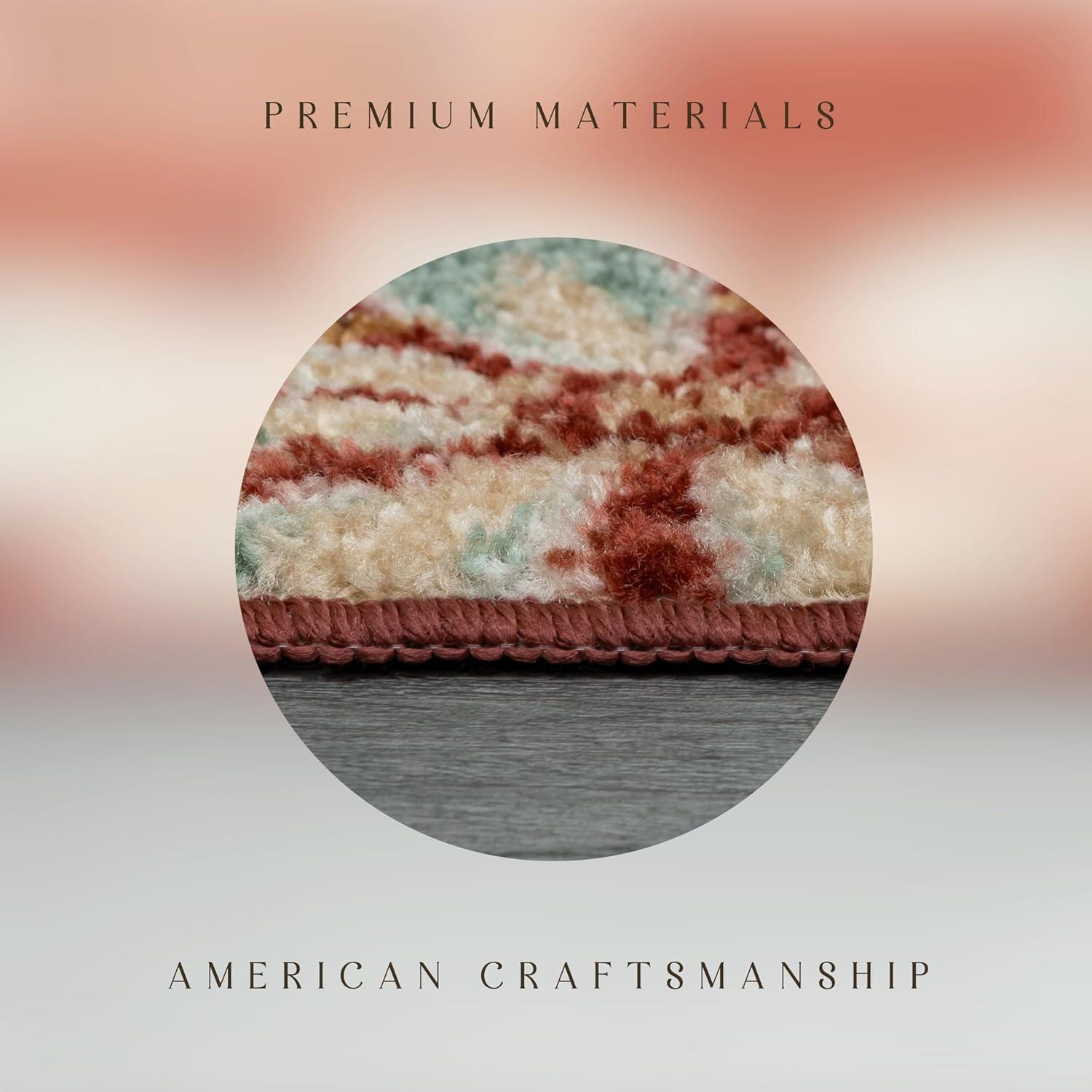 Maples Rugs - Reggie Bohemian Floral Washable Indoor Runner Rugs, 1'8 x 5', Red