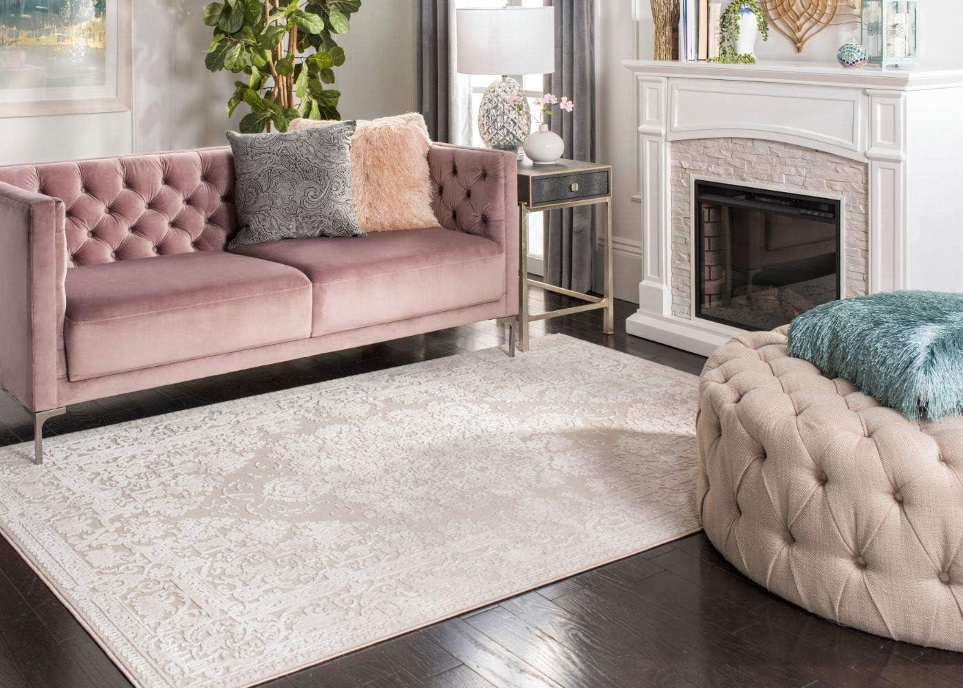 Reflection RFT664 Power Loomed Area Rug - Creme/Ivory - 8'9"x11'9" - Safavieh.