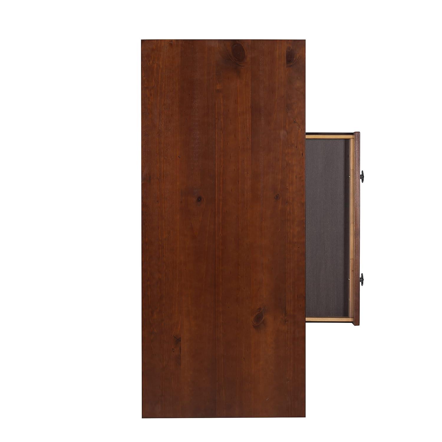 46" Titian Transitional Writing Desk Tobacco - Linon: Home Office Furniture, Pine Frame, Metal Hardware
