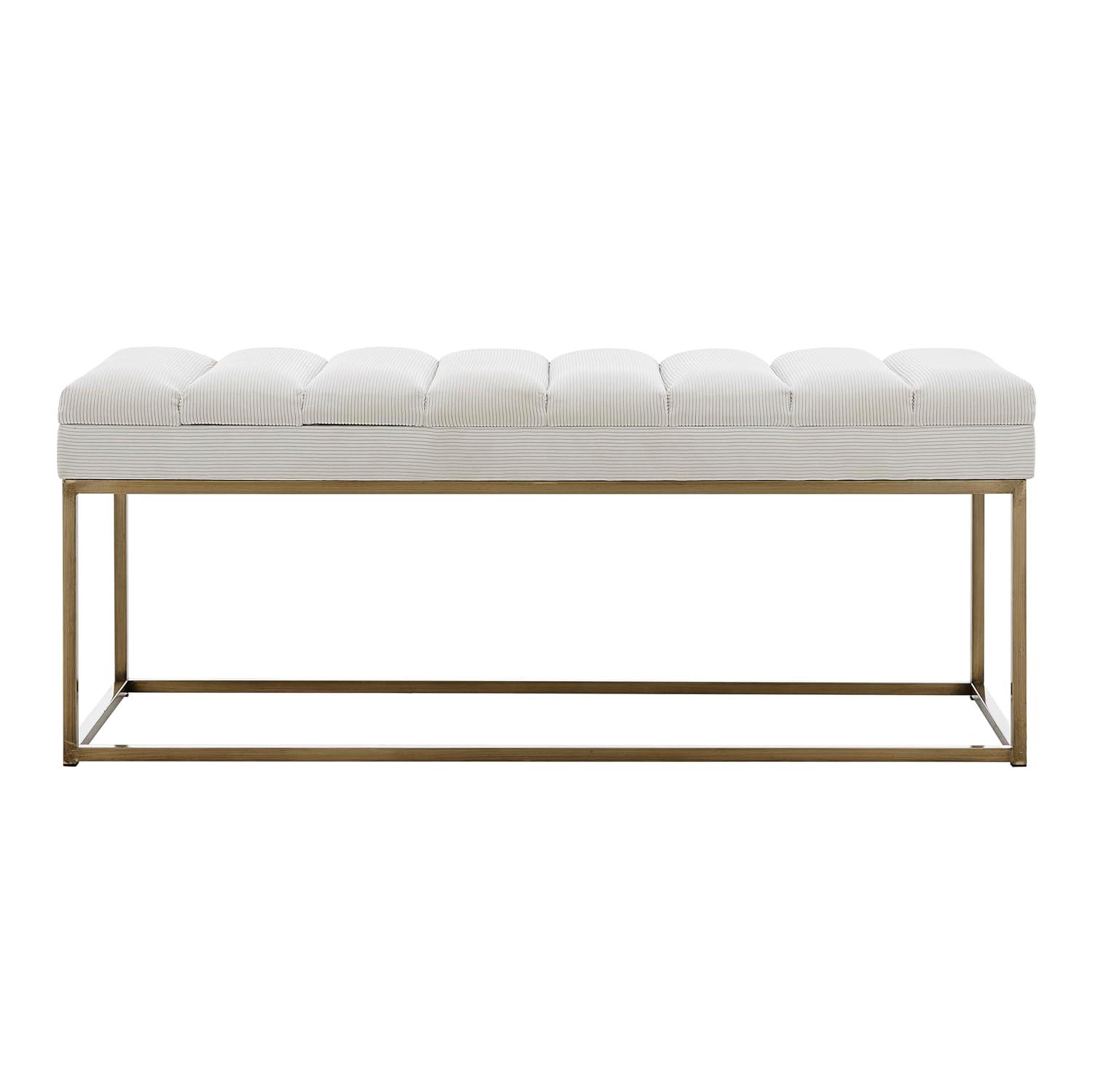 Everly Quinn Georgenia Polyester Upholstered Bench