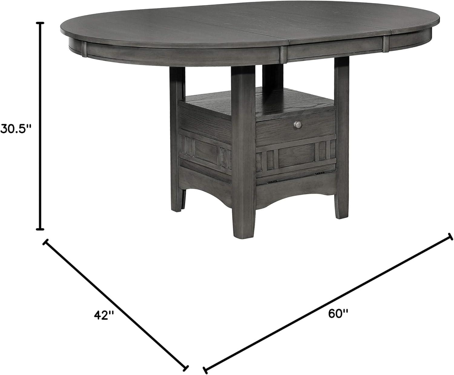 Lavon Dining Table with Storage Medium Grey