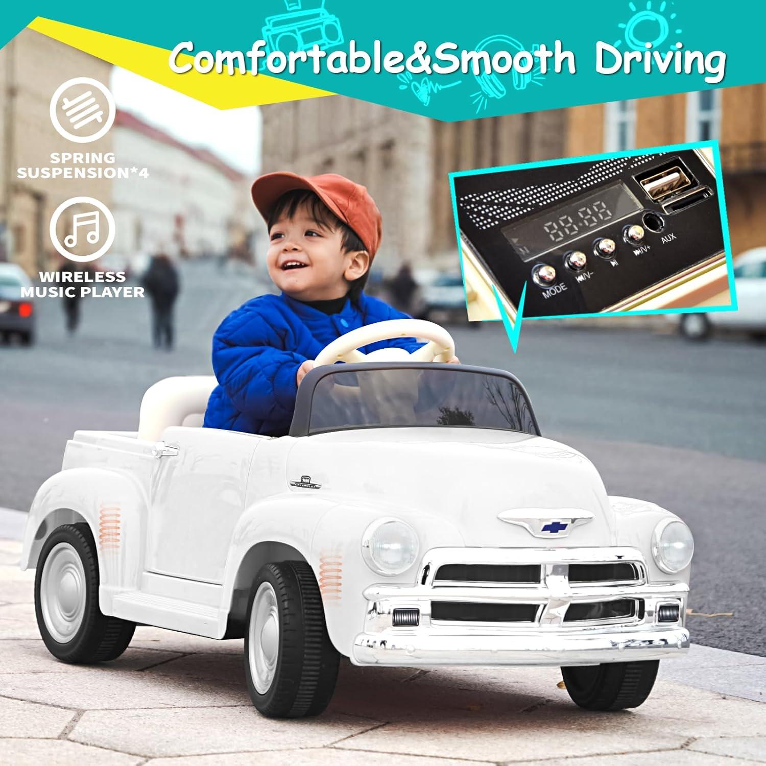 12V Kids Ride on Chevrolet Car Battery Powered Toy Electric Car for Kids with 7AH Big Battery